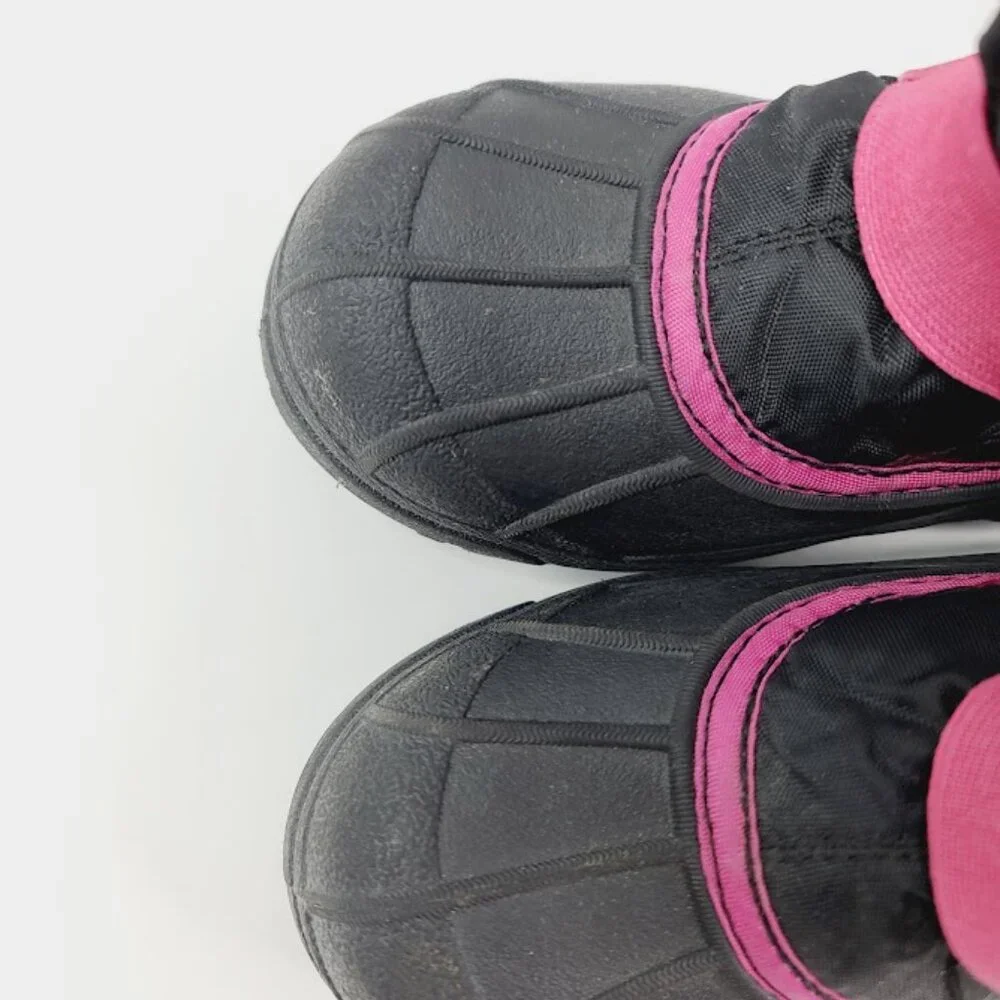 Sorel‎ Girl's Red Black Powder Dug BC1281-011 Plaid Outdoor Ankle Snow Boot 12